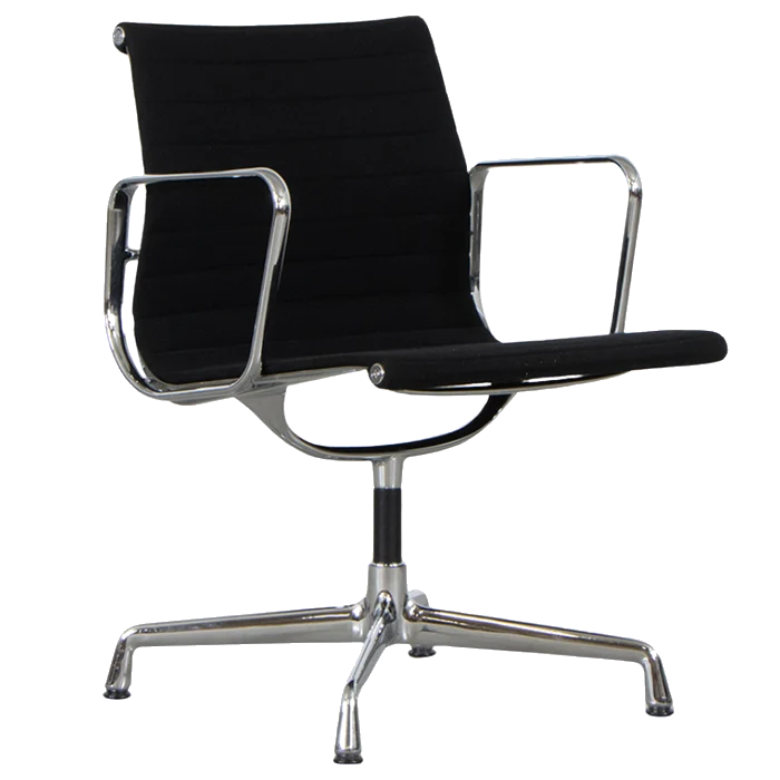 Vitra Aluminium Chair EA 108 w czarnym Hopsaku